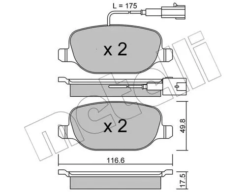 Brake Pad Set, disc brake (22-0704-1)