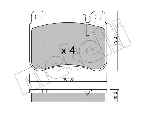 Brake Pad Set, disc brake (22-0668-0)