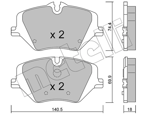Brake Pad Set, disc brake (22-1354-0)
