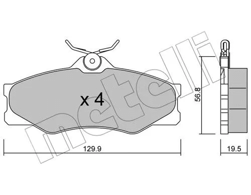 Brake Pad Set, disc brake (22-0636-0)