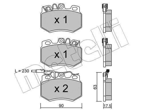 Brake Pad Set, disc brake (22-0049-1)