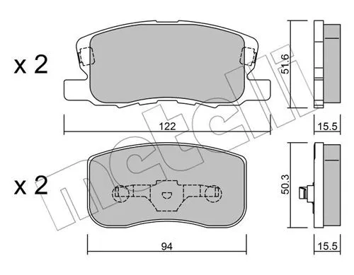 Brake Pad Set, disc brake (22-0940-0)