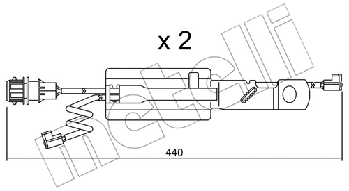 Warning Contact, brake pad wear (SU.179K)