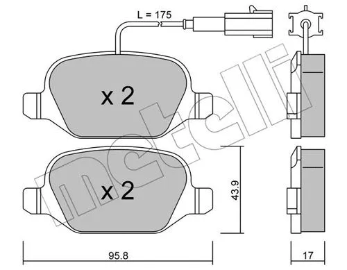 Brake Pad Set, disc brake (22-0323-2)