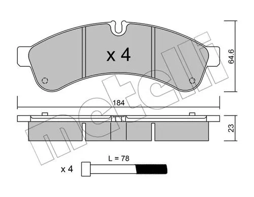 Brake Pad Set, disc brake (22-0851-0)