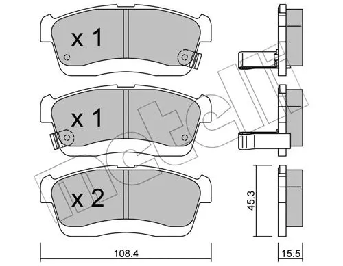 Brake Pad Set, disc brake (22-0914-0)