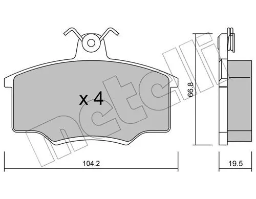 Brake Pad Set, disc brake (22-0024-0)