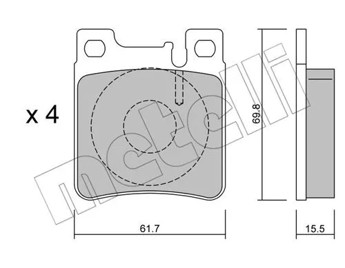 Brake Pad Set, disc brake (22-0567-0)