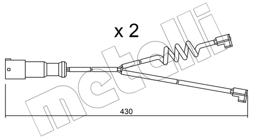 Warning Contact, brake pad wear (SU.187K)
