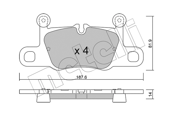 Brake Pad Set, disc brake (22-1258-1)