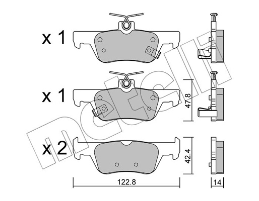 Brake Pad Set, disc brake (22-1364-0)