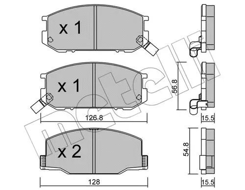 Brake Pad Set, disc brake (22-0425-0)