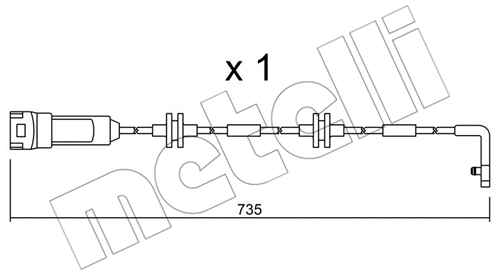 Warning Contact, brake pad wear (SU.144)
