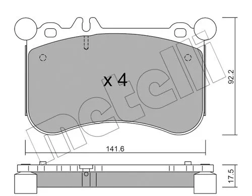 Brake Pad Set, disc brake (22-1133-0)