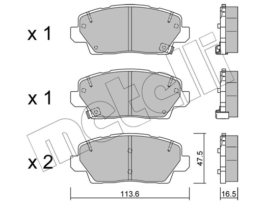 Brake Pad Set, disc brake (22-1302-0)