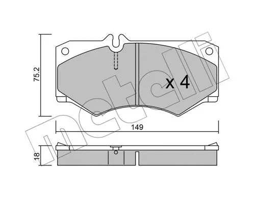 Brake Pad Set, disc brake (22-0014-0)