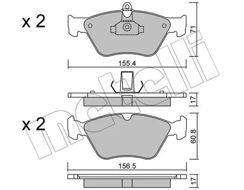 Brake Pad Set, disc brake (22-0128-0)