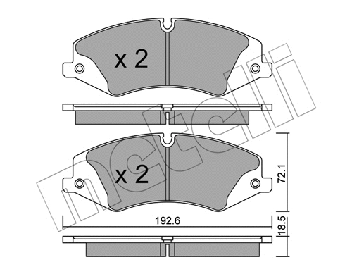 Brake Pad Set, disc brake (22-0836-0)