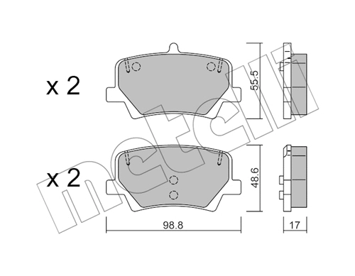 Brake Pad Set, disc brake (22-1187-0)