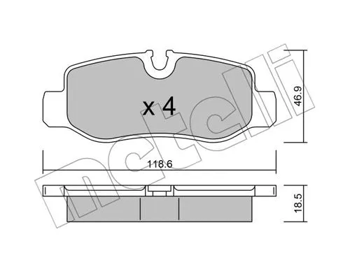 Brake Pad Set, disc brake (22-1023-0)