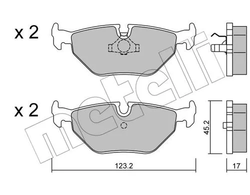 Brake Pad Set, disc brake (22-0180-0)
