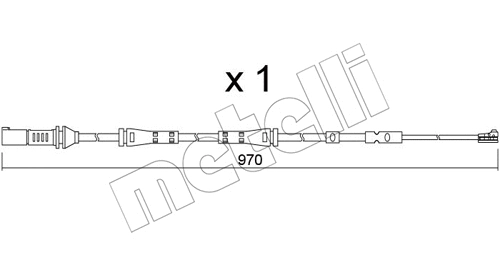 Warning Contact, brake pad wear (SU.375)