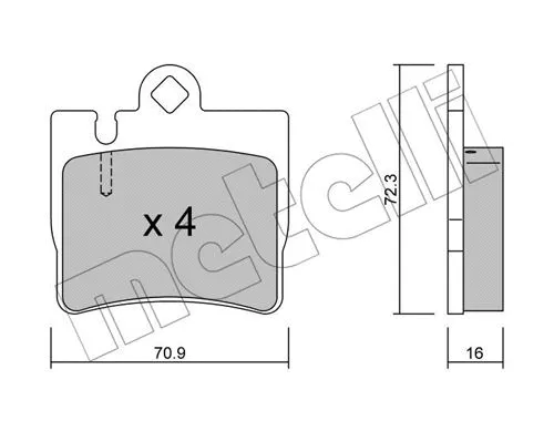 Brake Pad Set, disc brake (22-0597-0)