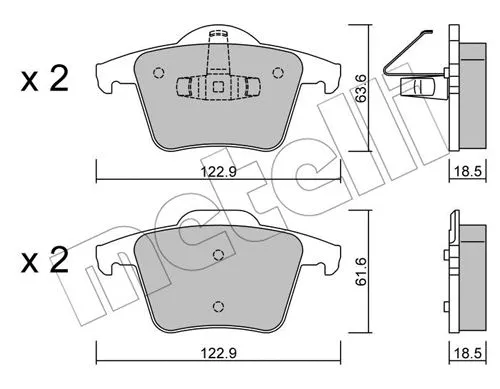 Brake Pad Set, disc brake (22-0688-0)