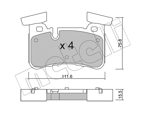 Brake Pad Set, disc brake (22-1199-0)