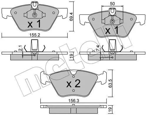 Brake Pad Set, disc brake (22-0252-1)