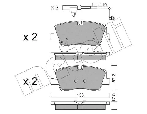Brake Pad Set, disc brake (22-1095-1)