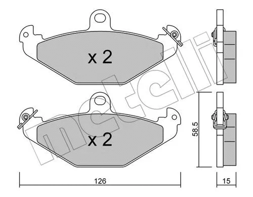 Brake Pad Set, disc brake (22-0165-0)