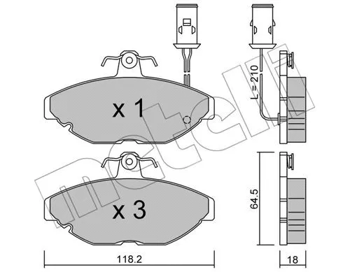 Brake Pad Set, disc brake (22-0191-0)