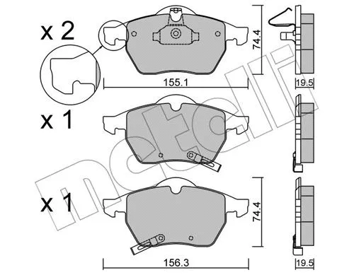 Brake Pad Set, disc brake (22-0118-1)
