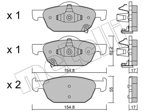 Brake Pad Set, disc brake (22-0866-0)