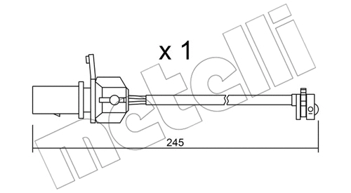Warning Contact, brake pad wear (SU.247)