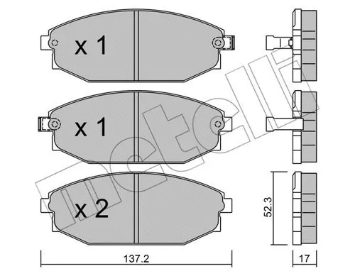 Brake Pad Set, disc brake (22-0363-0)