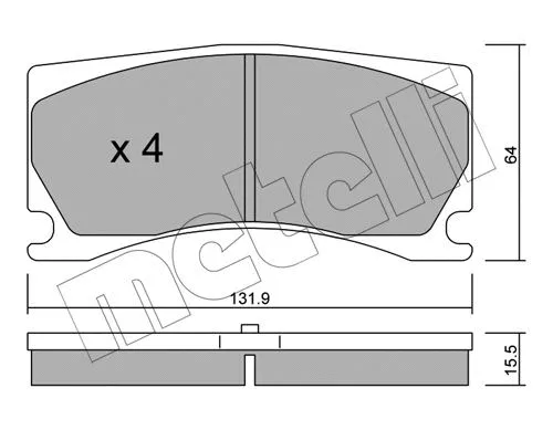 Brake Pad Set, disc brake (22-1106-0)