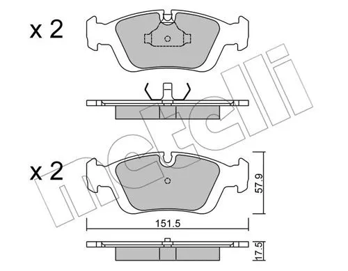 Brake Pad Set, disc brake (22-0124-0)