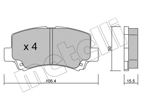 Brake Pad Set, disc brake (22-0419-0)