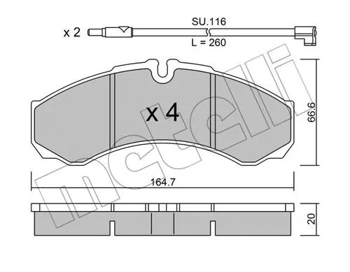 Brake Pad Set, disc brake (22-0212-7K)