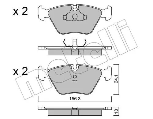 Brake Pad Set, disc brake (22-0122-2)