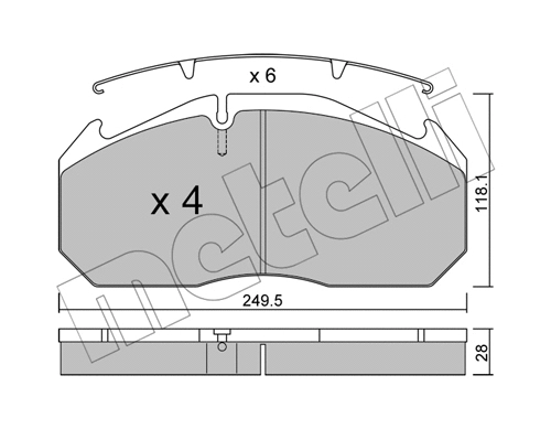 Brake Pad Set, disc brake (22-0586-0)