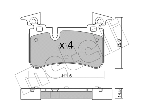Brake Pad Set, disc brake (22-1223-0)