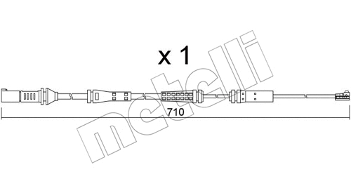 Warning Contact, brake pad wear (SU.376)