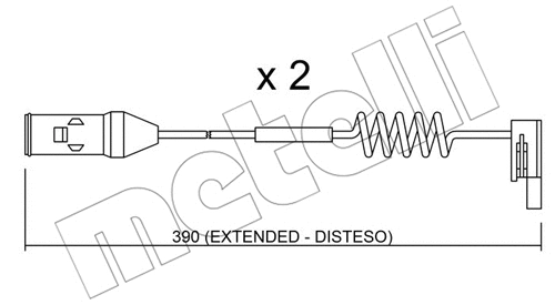 Warning Contact, brake pad wear (SU.167K)