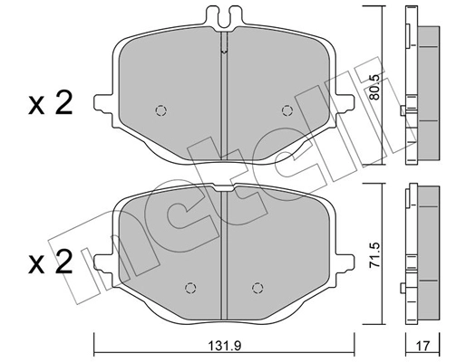 Brake Pad Set, disc brake (22-1314-0)