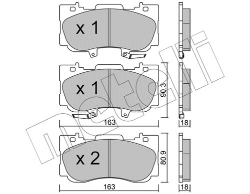 Brake Pad Set, disc brake (22-1183-0)