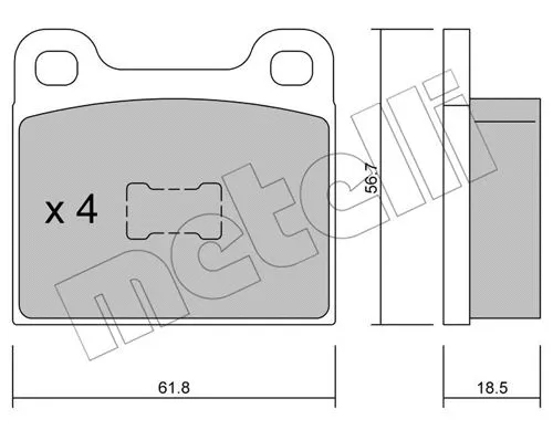 Brake Pad Set, disc brake (22-0010-1)