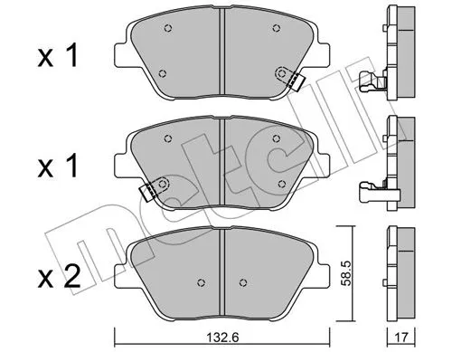 Brake Pad Set, disc brake (22-0945-0)